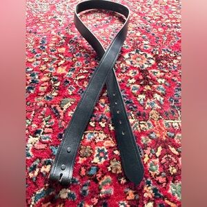 NWOT Black Leather Belt Strap - Strap Only. Genuine Leather NICE!